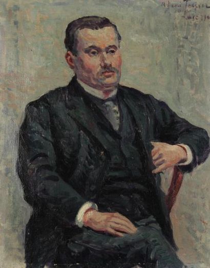 Maximilien Luce (1858-1941) Portrait de Monsieur Tessier, 1901. Huile sur toile....