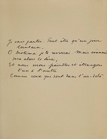 null René CHAR (1907-1988). Manuscrit autographe signé, Friedrich Hölderlin, septembre...