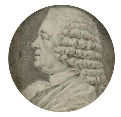 Attribué à Charles Nicolas COCHIN (Paris 1715-1790) Portrait présumé de Claude Mathieu...