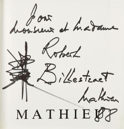 Georges MATHIEU (1921-2012) Catalogue de l'exposition à la galerie Guy Pieters, 1988...