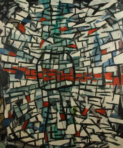 Edgard PILLET (1912-1996) Composition abstraite Huile sur toile. Signée en bas à...