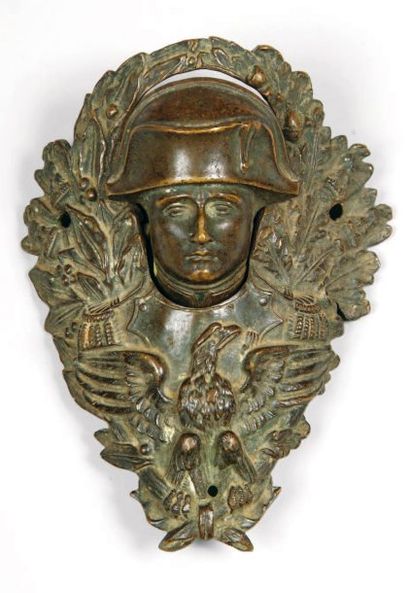 null Ornement d'angle de billard, à l'effigie de l'Empereur Napoléon Ier Bronze,...
