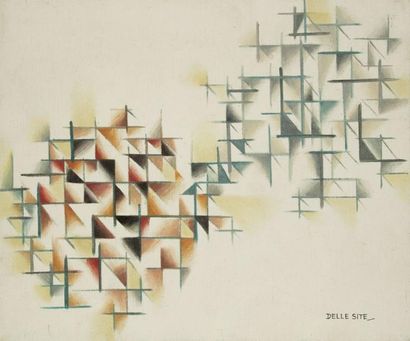 Mino DELLE SITE (1914-1996) Transmutation, 1965. Huile sur toile. Signée en bas à...