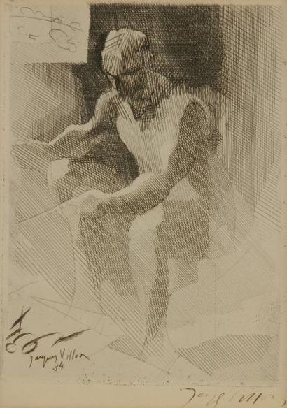 Jacques Villon (Gaston Duchamp, dit) (1875-1963) Le Peintre décorateur. 1934. Pointe...