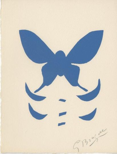 Georges BRAQUE (1882-1963) Couverture pour P.-A. Benoît, Invisible visible, PAB,...
