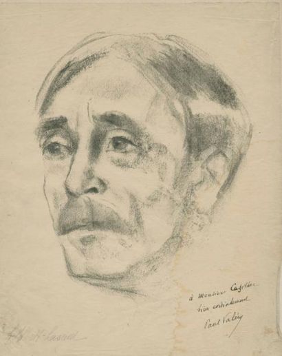 Lou Albert-Lasard (1885-1969) Portrait de Paul Valéry. Vers 1940. Lithographie. [303...