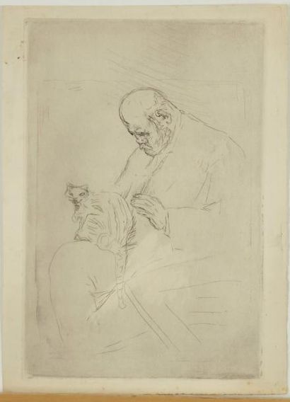Pierre BONNARD (1867-1947) Portrait d'Ambroise Vollard. Vers 1924. Eau-forte. 239...