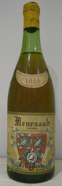 null Ensemble de 2 bouteilles: -1 bouteille MEURSAULT "Charmes", Le Tastevin 1949...