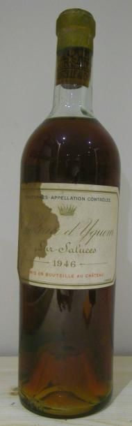 null 1 Bouteille CH. D'YQUEM, 1° cru supérieur Sauternes 1946 (TLB, ett)