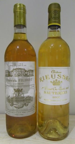 null Ensemble de 6 bouteilles (es): - 2 bouteilles CH. FILHOT, 2° cru Sauternes [1983...