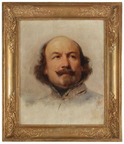 Horace VERNET (Paris 1789 - 1863) Portrait du maréchal de Canrobert Toile 46 x 38...