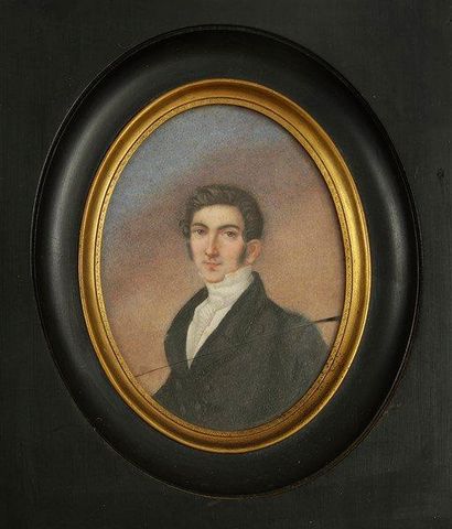 École Française du XIXe siècle Portrait d'Aristide Lory, mort à Paris le 4 juin 1823...