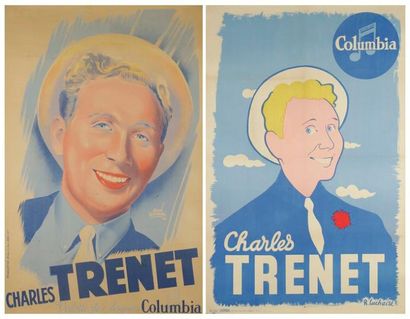 null Charles Trenet 2 affiches par René Lefebvre et R. Luchaire. Entoilées. B.E....