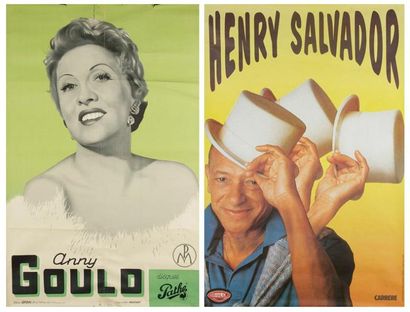 null Anny Gould - Henry Salvador 3 affiches. Non entoilées. B.E. (Traces de plis...