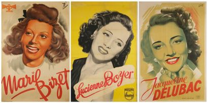 null Jacqueline Delubac - Marie Bizet - Lucienne Boyer 3 affiches par René Lefebvre...