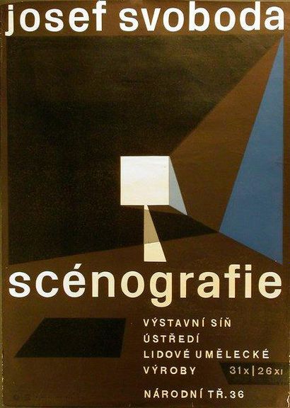 Joseph SWOBODA (1920-2002) Scénografie. Affiche. B.E. 83 x 59 cm