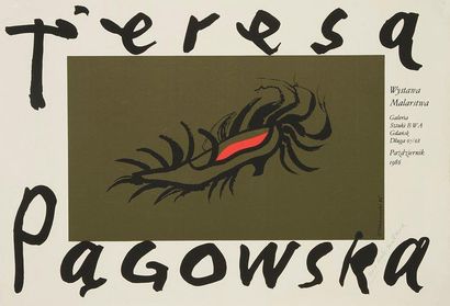 Henryk TOMASZEWSKI (1914-2005) Téresa Pagowska, 1986. Affiche. Signée en bas à droite....