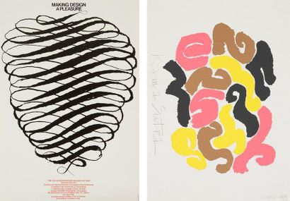Alan Fletcher (1931-2006) Kama Sutra - Making Design a Pleasure. 2 affiches. L?une...