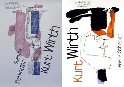 Kurt WIRTH (1917-1996) Exposition à la Galerie Schindler, 1983 et 1987. 2 affiches....