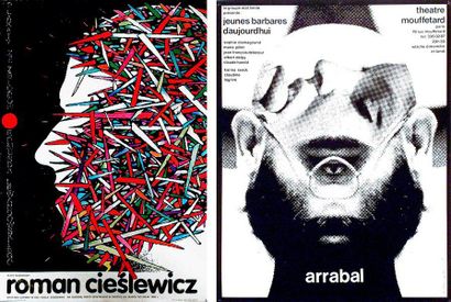 Roman CIESLEWICZ (1930-1996) Arrabal, Théâtre Mouffetard - Teatr Narodowy, 1975 et...
