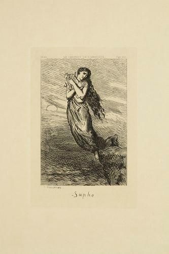 Théodore CHASSÉRIAU (1819-1856) Sapho. 1845. Eau-forte et roulette. 110 x 165. Fisher... Gazette Drouot