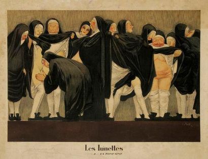 J. Stall (André Lapuszewski, dit) (1874-1933) Les Lunettes, d?après Jean de la Fontaine....