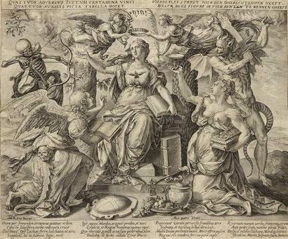Adriaen Collaert éditeur (vers 1560-1618) Quattuor adversus iustum certamina vinci......