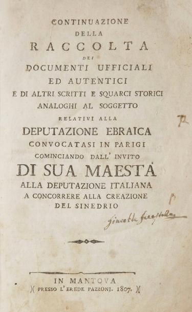 null [ITALIE] Continuazione della racolta dei documenti ufficiali ed autentici e...