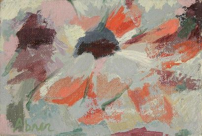 Raymond ABNER (1924-1999) Anémones Huile sur toile. Signée en bas à gauche. 12 x...