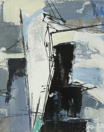 Francis BOTT (1904-1998) Composition Gouache. Signée en bas à gauche. 21 x 18 cm