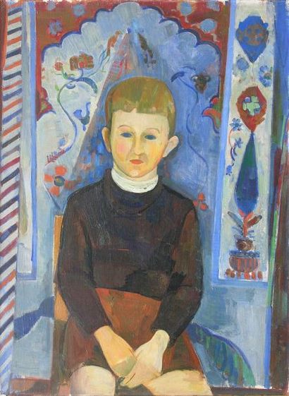 Joseph PRESSMANE (1904-1967) Portrait de Daniel, vers 1935. Huile sur toile. Signée...