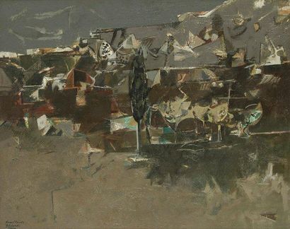 Jean-Claude BEDARD (1928-1987) Paysage, 1954 Huile sur toile. Signée et datée en...