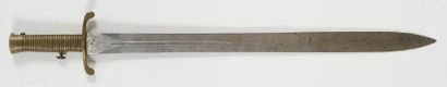 RUSSIE Glaive-baïonnette modèle 1843, fabrication Malherbe à Liège, pour carabine...