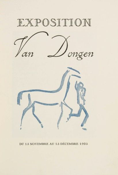 null Kees VAN DONGEN (1877-1968). 13 catalogues d’expositions, 1904-1942, la plupart...