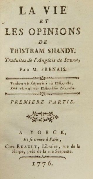 null STERNE (Laurence). La Vie et les opinions de Tristram Shandy. [et] Suite et...