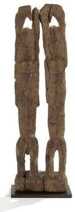null DOGON (Mali) Statue. Représentant le couple d'ancêtres primordiaux, en bois...