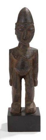 null LOBI (Burkina Faso) Statuette de divination. «Bateba», les bras le long du corps,...