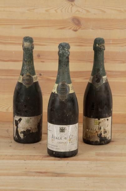 null 3 Bouteilles CHAMPAGNE «Extra Quality», Ayala 1949 (1 LB, 2 B/V)