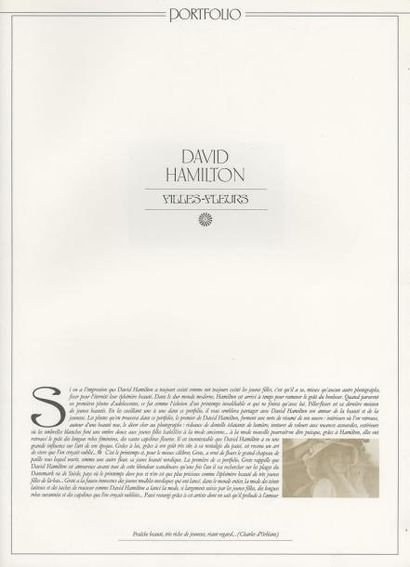 HAMILTON (David) Filles Fleurs. 10 reproductions photographiques en couleurs, sous...