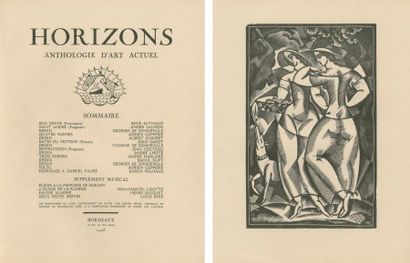 null HORIZONS. Anthologie d'Art actuel [...]. Bordeaux, 1923; in-4 en ff., couv....