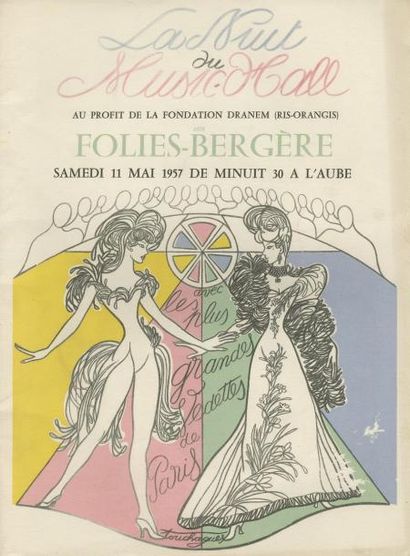 PROGRAMMES divers Réunion de 17 pièces, de différents formats. Folies-Bergères. -...