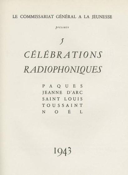 null CÉLÉBRATIONS RADIOPHONIQUES (5). Présentées par le Commissariat général à la...