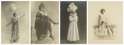 MISTINGUETT 10 Photographies par Lucien WALÉRY (1863-1935), dont une dédicacée; tirages...