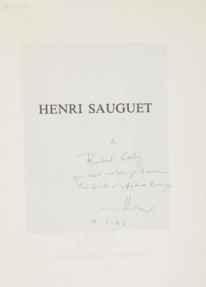ANCELIN (Pierre) Henri Sauguet. L'Homme et l'oeuvre. Paris, La Revue Musicale, 1983;...