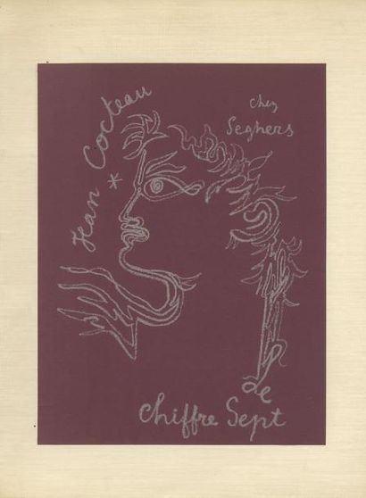 COCTEAU (Jean) Le Chiffre sept. Paris, Seghers, 1952; in-4 br., couverture illustrée...