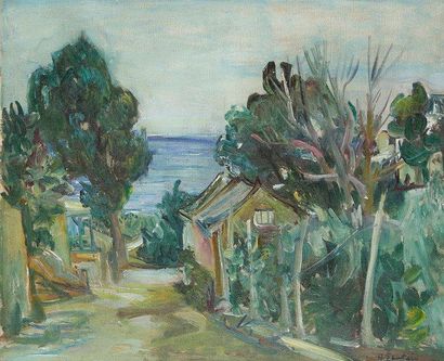 Henri EPSTEIN (1892-1944) Paysage aux arbres, 1931 Huile sur toile. Signée et datée...