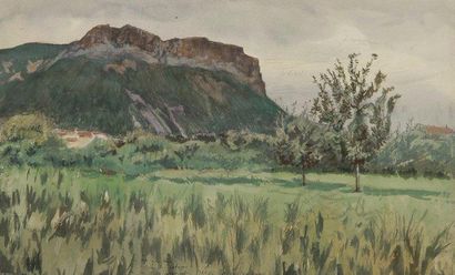 Alexandre BENOIS (1870-1960) Cassis, le Cap Canaille, 1929 Aquarelle. Signée, datée...