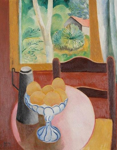 Moïse KISLING (1891-1953) Nature morte aux oranges, 1917 Huile sur toile. Signée...