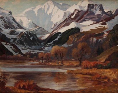 Armand POINT (1860-1932) Vallée de Chauffour, Creuse, 1923 Huile sur toile. Signée...