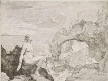Claude MELLAN (1598-1688) Persée délivrant Andromède. 1634. Burin. 230 x 170. Préaud...